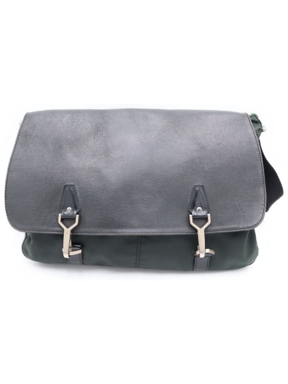 Louis Vuitton Taiga Delsu Canvas Leather Messenger Bag Epi Sear Green